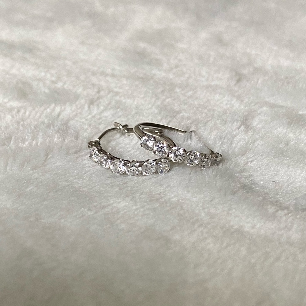 🆕 Diamonique Petite Polished Hoop Earrings, 14K